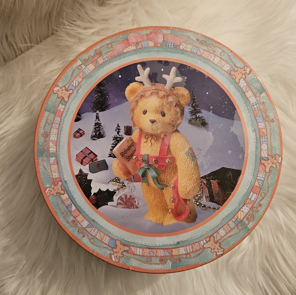 New Cherished Teddies Christmas Gift Set Plush Ornament & Tin - Picture 8 of 10